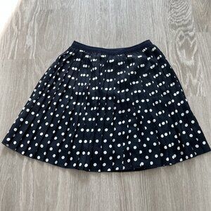 UNIQLO Navy Polka Dot Pleated Skirt in size XS